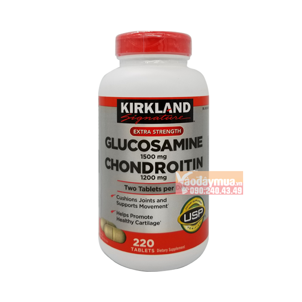 Hình ảnh tổng thể Viên uống bổ khớp Kirkland  Glucosamine 1500mg  & Chondroitin 1200mg