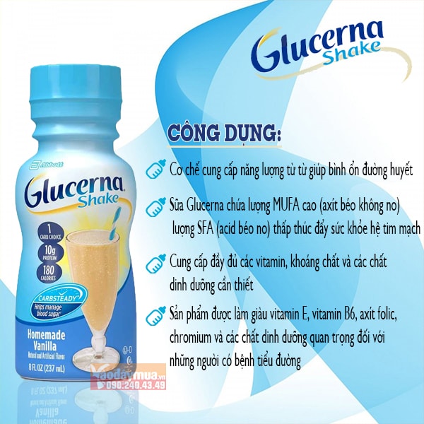 Công dụng tuyệt vời của sữa Glucerna với người bệnh tiểu đường