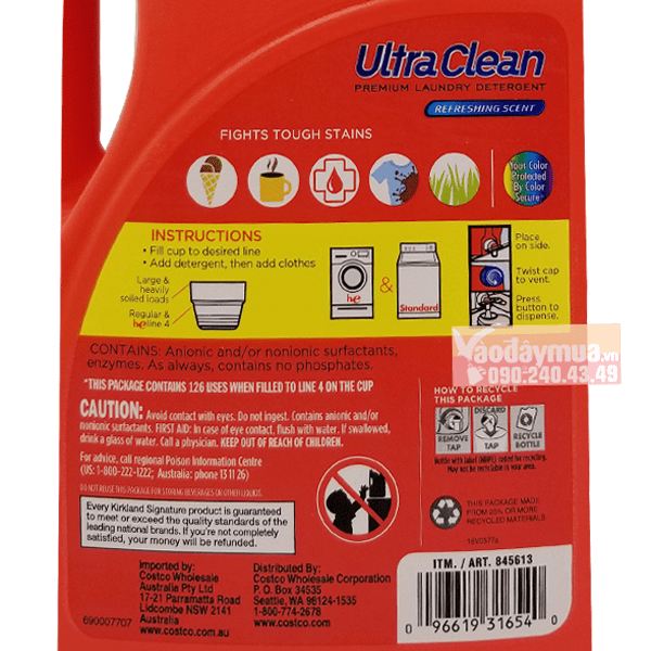Một số thông tin về nước giặt xã Ultra Clean